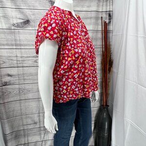 Old Navy Red Floral Blouse – Size XXL